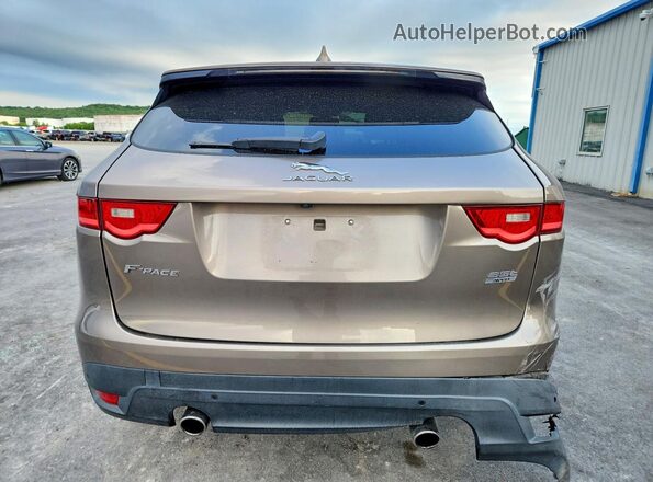 SADCL2BV2HA072613 2017 JAGUAR F-PACE Желто-коричневый Вид сзади
