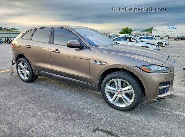 SADCL2BV2HA072613 2017 JAGUAR F-PACE Желто-коричневый Передняя правая четверть