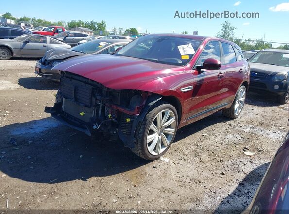 SADCL2BV3HA884888 2017 JAGUAR F-PACE Red Առջևի ձախ երեք քառորդ տեսարան