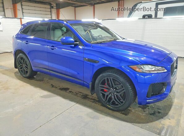 SADCM2FV3JA251157 2018 JAGUAR F-PACE Blue Przód prawy