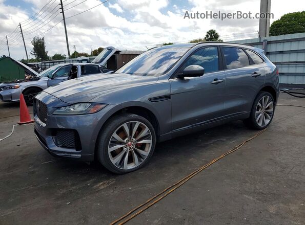 SADCM2FV8KA357623 2019 JAGUAR F-PACE Gray Przód lewy