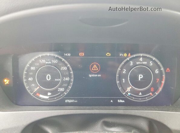 SADCP2FX7LA661777 2020 JAGUAR F-PACE White Vista del cuadro de instrumentos