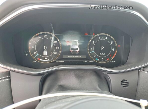 SADCT2FU4RA736557 2024 JAGUAR F-PACE Серый Вид щитка приборов
