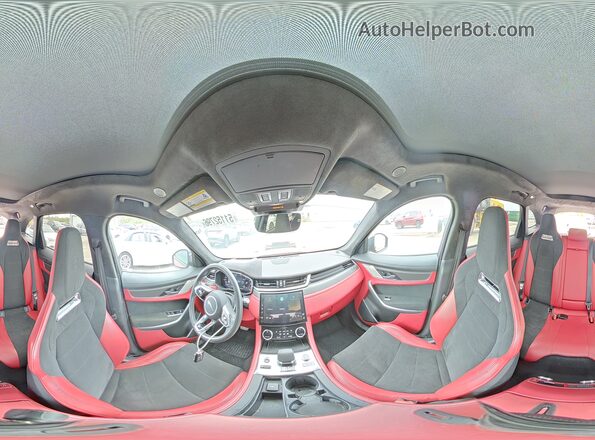 SADCZ2EE6MA669395 2021 JAGUAR F-PACE Красный Панорамный вид салона 360°