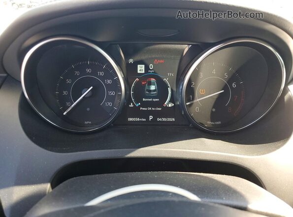 SADFJ2FX5K1Z51433 2019 JAGUAR E-PACE Silver Widok zestawu wskaźników