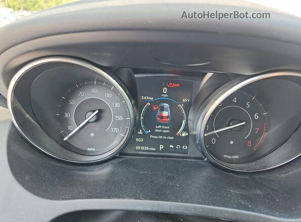 SADFK2FX7J1Z05694 2018 JAGUAR E-PACE White Instrument cluster view