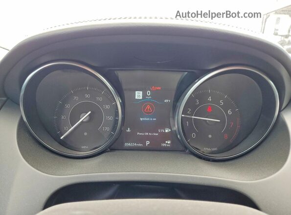 SADFP2FX7K1Z48032 2019 JAGUAR E-PACE Gray Instrument cluster view