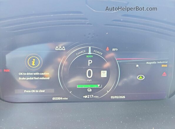 SADHB2S18L1F85155 2020 JAGUAR I-PACE Gray Instrument cluster view