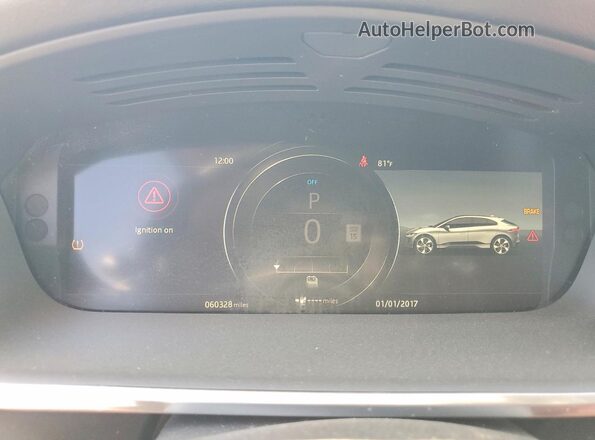 SADHC2S11K1F75840 2019 JAGUAR I-PACE Charcoal Սարքավորումների վահանակի տեսք