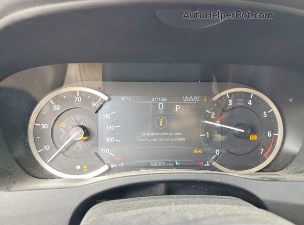 SAJAE4FX5LCP58471 2020 JAGUAR XF Красный Вид щитка приборов