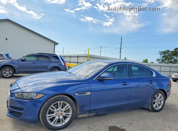 SAJAJ4BN8HA945142 2017 JAGUAR XF Blue წინა მარცხენა ხედი სამი მეოთხედიდან