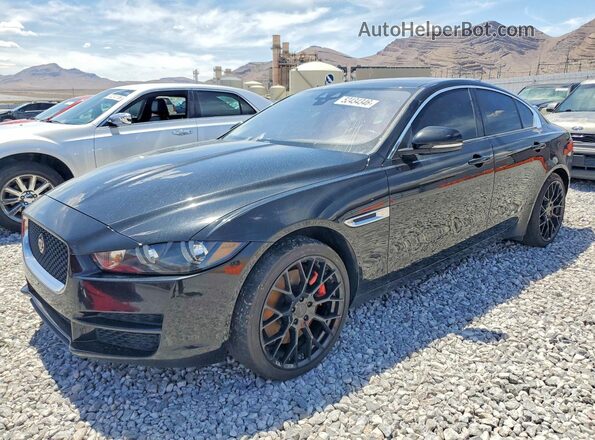 SAJAJ4BV8HCP14987 2017 JAGUAR XF Black Առջևի ձախ երեք քառորդ տեսարան