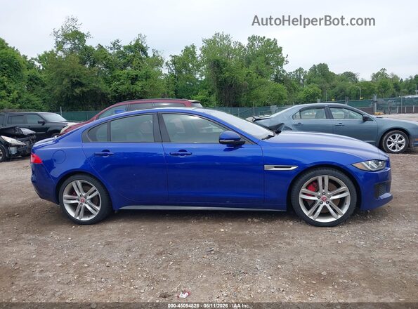 SAJAM4FV1JCP16992 2018 JAGUAR XF Blue უკანა სალონის ხედი