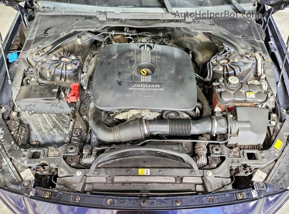 SAJAR4BG9HA972795 2017 JAGUAR XF Blue Widok wnętrza z tyłu
