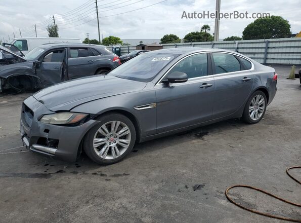 SAJBD4BV8GCY10046 2016 JAGUAR XF Gray Առջևի ձախ երեք քառորդ տեսարան