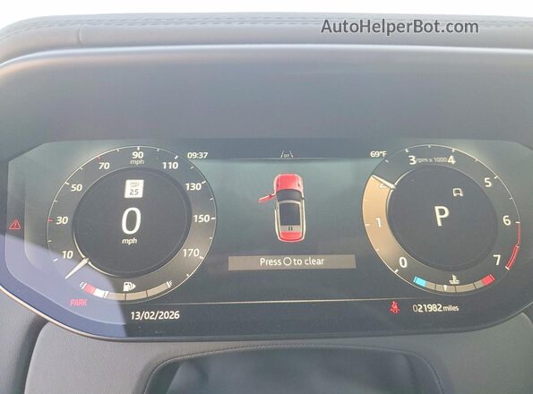 SAL1L9FU9RA410614 2024 LAND ROVER RANGE Черный Вид щитка приборов