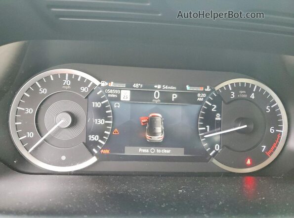 SALCJ2FX3MH883926 2021 LAND ROVER DISCOVERY White Widok zestawu wskaźników