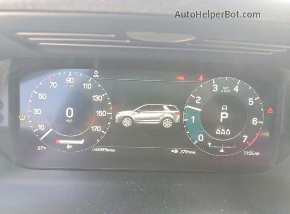 SALCL2FX7NH909245 2022 LAND ROVER DISCOVERY Blue Вид щитка приладів