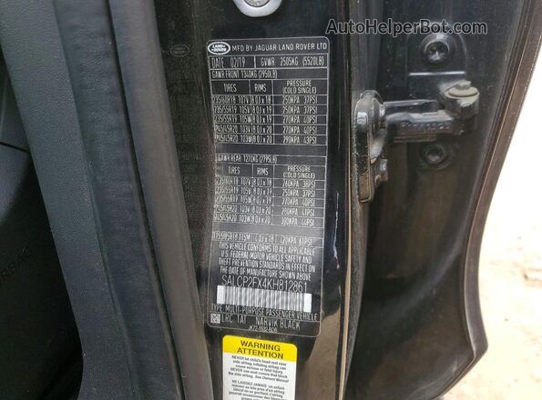 SALCP2FX4KH812861 2019 LAND ROVER DISCOVERY Черный Вид подкапотного пространства