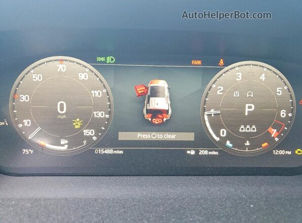 SALEWEEE1S2373697 2025 LAND ROVER DEFENDER Серый Вид щитка приборов