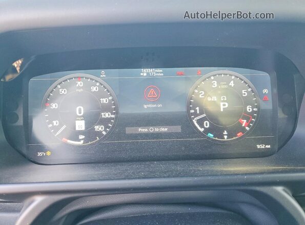 SALEWERE9N2064378 2022 LAND ROVER DEFENDER Black Widok zestawu wskaźników