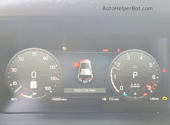 SALEX7EU2P2122632 2023 LAND ROVER DEFENDER Gray Widok zestawu wskaźników
