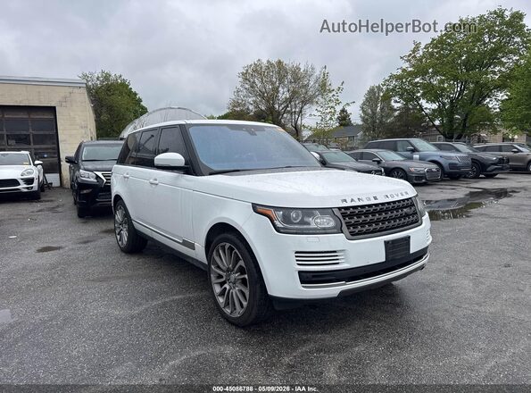 SALGR2FK6HA329227 2017 LAND ROVER RANGE ROVER Белый Передняя правая четверть