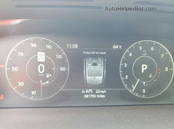 SALGS2FV2HA357461 2017 LAND ROVER RANGE Серебряный Вид щитка приборов