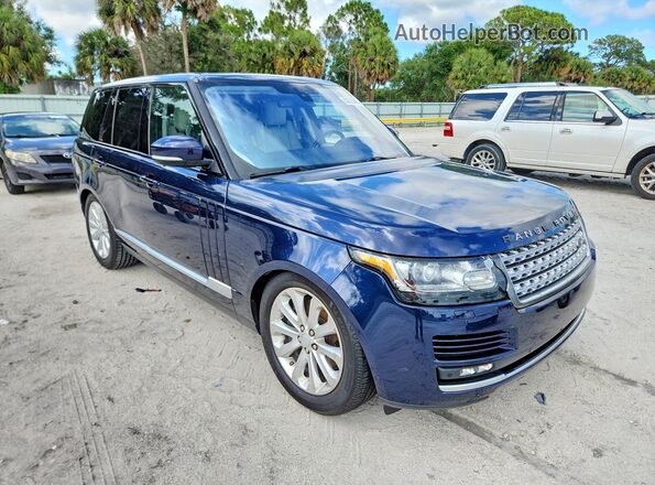 SALGS2PF3GA307304 2016 LAND ROVER RANGE Синий Передняя правая четверть