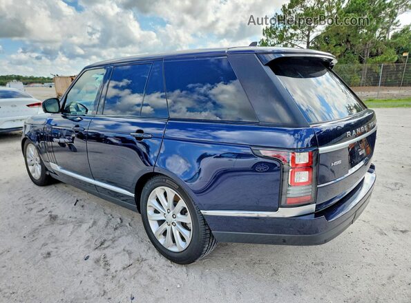 SALGS2PF3GA307304 2016 LAND ROVER RANGE Синий Задняя левая четверть