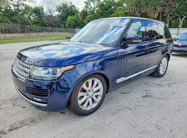 SALGS2PF3GA307304 2016 LAND ROVER RANGE Синий Передняя левая четверть