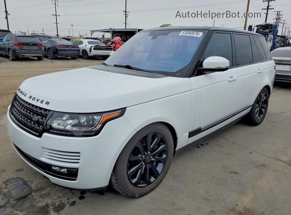 SALGS2PFXGA315304 2016 LAND ROVER RANGE White Առջևի ձախ երեք քառորդ տեսարան
