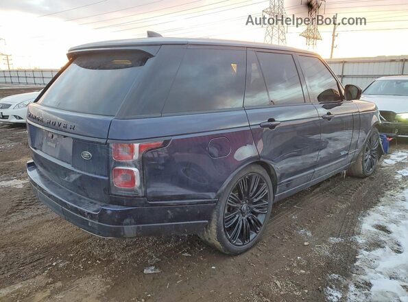 SALGS2RE8KA559532 2019 LAND ROVER RANGE Blue Trasero derecho