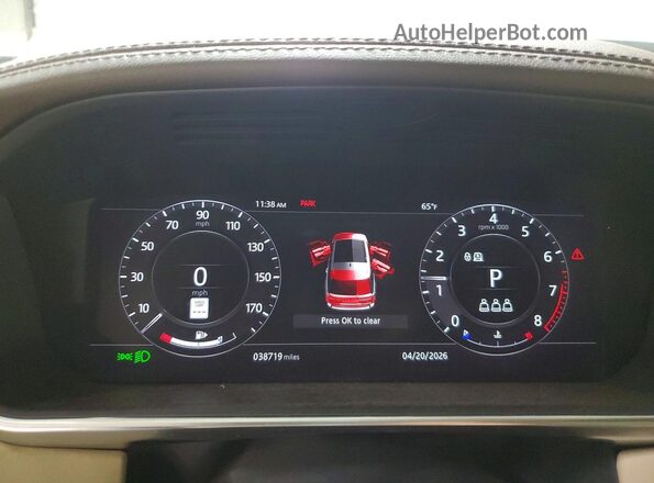 SALGS2SE8MA420689 2021 LAND ROVER RANGE White Instrument cluster view
