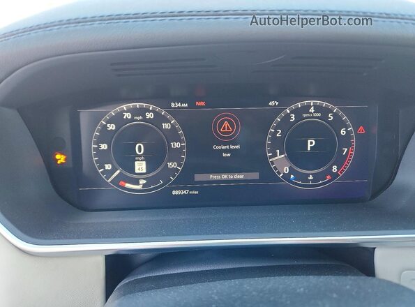 SALGS2SV7KA550671 2019 LAND ROVER RANGE Black ხელსაწყოთა პანელის ხედი