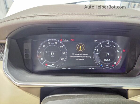 SALGS2SV9KA552597 2019 LAND ROVER RANGE White ხელსაწყოთა პანელის ხედი