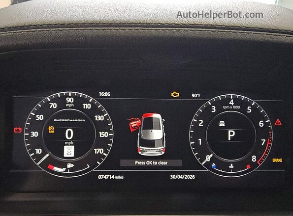 SALGS5RE6JA381877 2018 LAND ROVER RANGE Black Vista del cuadro de instrumentos