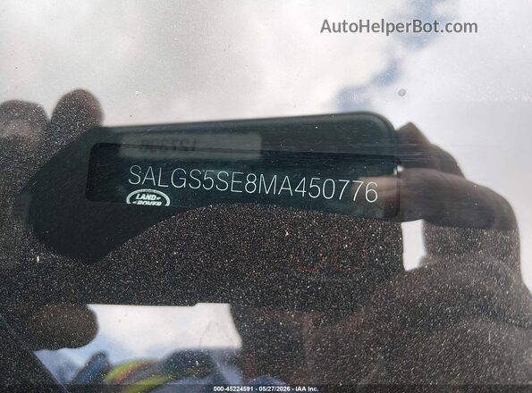 SALGS5SE8MA450776 2021 LAND ROVER RANGE ROVER Green Widok komory silnika