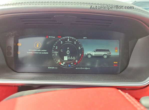 SALGV2SE6MA449602 2021 LAND ROVER RANGE White Vista del cuadro de instrumentos