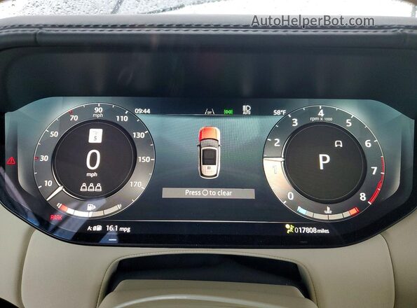 SALKP9E95RA222033 2024 LAND ROVER RANGE Серый Вид щитка приборов