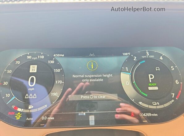 SALKP9F48SA297978 2025 LAND ROVER RANGE Blue Vista del cuadro de instrumentos
