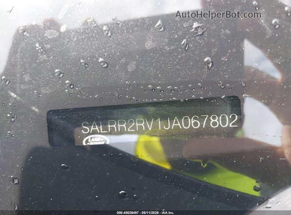 SALRR2RV1JA067802 2018 LAND ROVER DISCOVERY Черный 