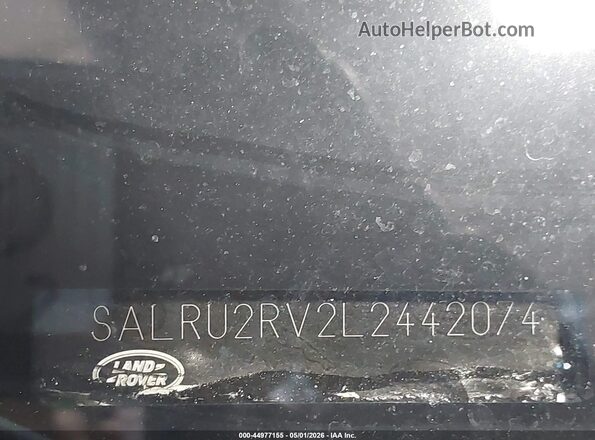 SALRU2RV2L2442074 2020 LAND ROVER DISCOVERY Белый Вид подкапотного пространства