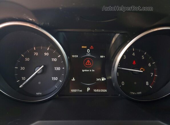 SALVP2BG7GH153549 2016 LAND ROVER RANGE Черный Вид щитка приборов