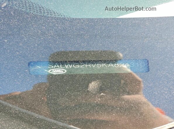 SALWG2RV5KA824310 2019 LAND ROVER RANGE White Vista de la etiqueta del VIN