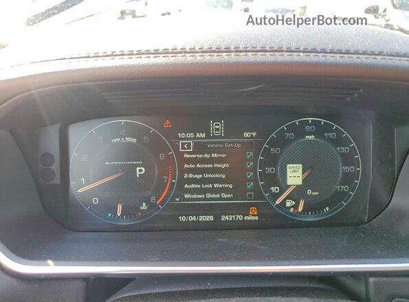 SALWR2EF1GA102705 2016 LAND ROVER RANGE Gray Widok zestawu wskaźników