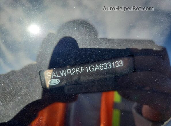 SALWR2KF1GA633133 2016 LAND ROVER RANGE Черный Вид наклейки с VIN-кодом