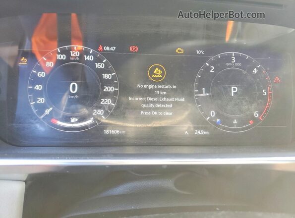 SALWR2RK8MA763294 2021 LAND ROVER RANGE Серый Вид щитка приборов