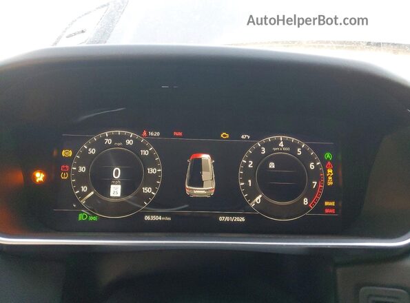 SALWR2RV7KA824013 2019 LAND ROVER RANGE Gray Widok zestawu wskaźników