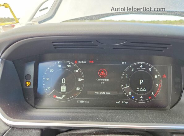 SALWR2SU8LA734971 2020 LAND ROVER RANGE Серый Вид щитка приборов